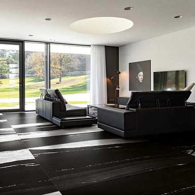 B and W Marble Floor Gres