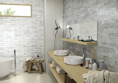 Плитка Cifre Drop White Brillo 7.5x30