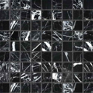 Мозаика Orro Mosaic Nero Marquina Pol. 7мм 30.5x30.5