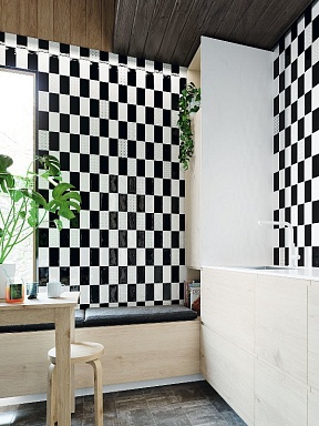 Плитка Ribesalbes Ocean Gloss Black 7.5x30