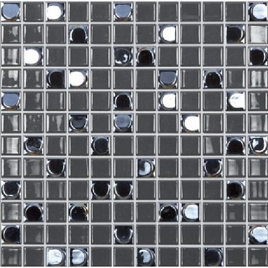Мозаика Vidrepur Aura №828 Черный (на сетке) 31.7x31.7