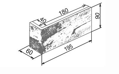 Искусственный камень Камелот Толедо 479/3 Угол 195х60х90