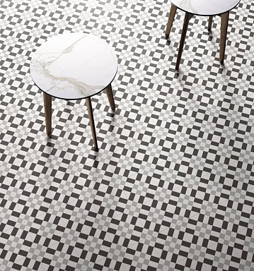 Керамогранит Sant Agostino Patchwork black&white White 20x20