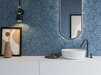 Керамогранит Ecoceramic EC. Inspire blue hex 20x24