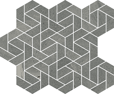 Декор Italon 620110000156 Metropolis Graphite Dark Mosaico Icon 28.6x34.7