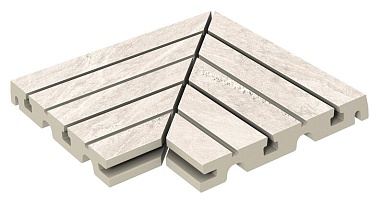 Керамогранит Kerastep Решетка угол из 2х частей Marble 406 Siena R11 330х330х30