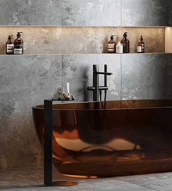 Керамогранит Arcadia Ceramica GI6002-A Eragon Light Grey Matt Glossy Ink 60x60