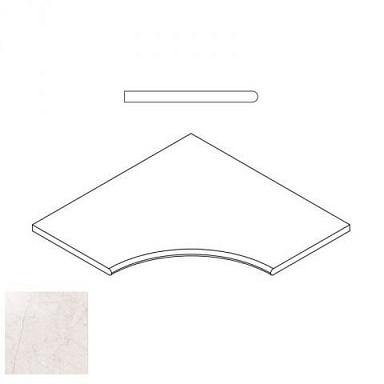 Бордюр Italon 620090000273 PURE BORDO ANGOLARE ROUND 30 60x60