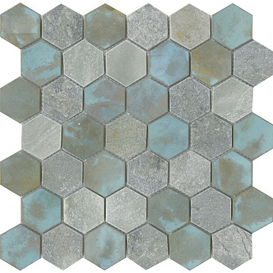 Мозаика L'Antic Colonial L241715271 Worn Hexagon Verdigris 30x30,5