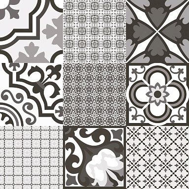 Декор El Molino Logos Negro Satin 58x58