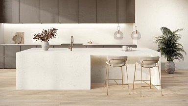 Керамогранит ArkLam 234011 Bianco Perlino Hond Rect 6 mm 1200x3000