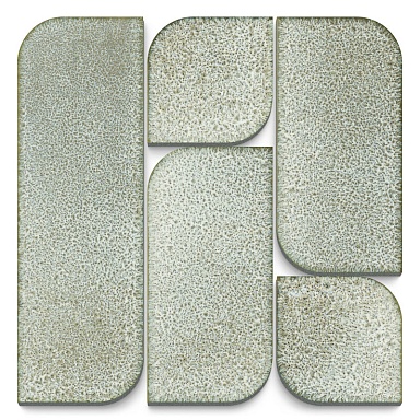 Панно Kerama Marazzi KMD3RIC014 Модульное панно Силуэт зелёный светлый 30х30х1,6