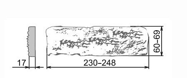 Искусственный камень Камелот Марсель 307 Плоскость 230-248x60-69x17