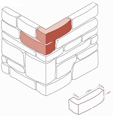 Искусственный камень White Hills 705-45 Тевиот угол 7-30 x 4-20