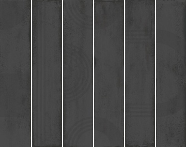 Панно Kerama Marazzi KMP3STA009RN6X Панно Мажорель чёрный глянцевый (из 6 частей 6х28,5) 36x28,5x1