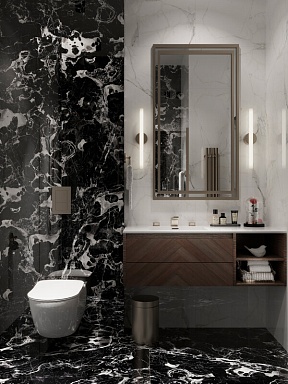 Керамогранит Arcadia Ceramica HG2001-A Elegant Nero High Gloss 60x120