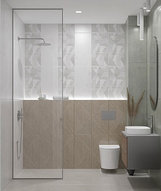 Плитка Azori Fortezza Grey 8,5 мм 31.5x63