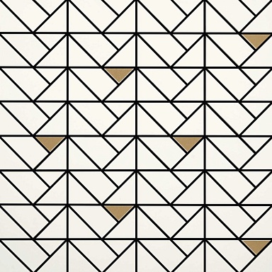 Мозаика Marazzi Italy M3JA Eclettica White Mosaico Bronze 40x40