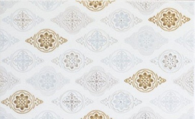 Gracia Ceramica 010300000186 Декор Фелиса белый 01 25х40