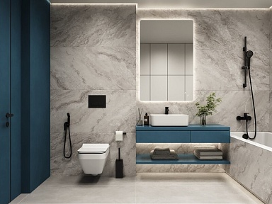 Керамогранит Cersanit 17428 Cambio темно-серый ректификат 60x120