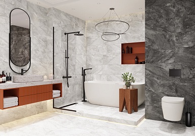 Керамогранит Delacora D30002M Slate Brown матовый карвинг 300x600x9.5