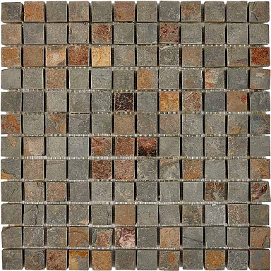 Мозаика Pixmosaic PIX299 Slate Rusty из сланца 23х23 305х305