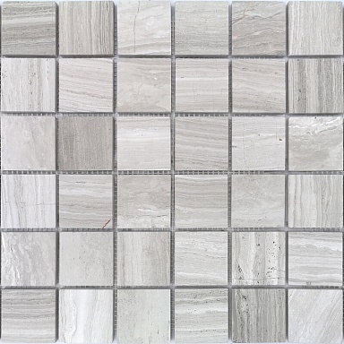 Мозаика Caramelle Mosaic Travertino Silver POL 48x48x7 305x305