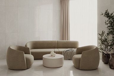 Керамогранит Pieza Ceramica FL016012G Florido White Глянец 60х120