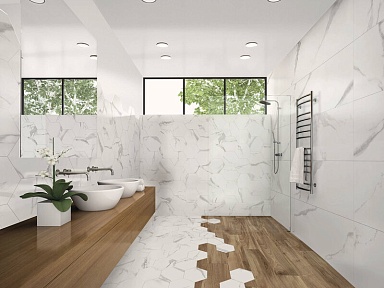 Керамогранит ITT Ceramic White Soul Hexa Matt 23х27
