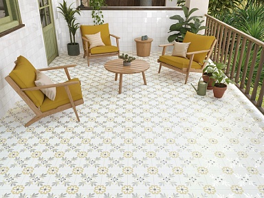 Керамогранит Harmony 40459 Llevant Yellow Flower LT 22.3x22.3