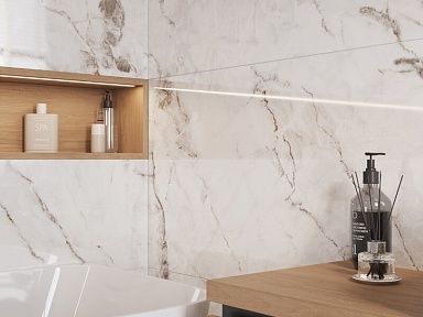 Керамогранит Cersanit 17420 Crema полированный белый ректификат 60x120