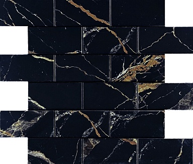 Декор Velsaa Mosaic Alcantro Nero Brick bone 34.6x29.7
