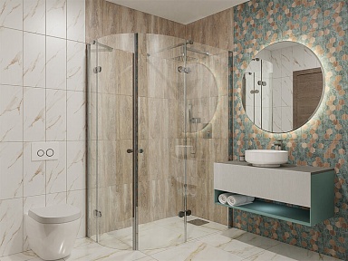 Панно Azori Панно Calacatta Ivori Strelitzia 50,5*40,2