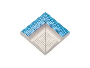 Бордюр Serapool 40201 Наружный угол поручня с сетчатой поверхностью Light Blue 12x12