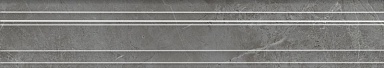 Kerama Marazzi BLF026R Бордюр Багет Риальто серый тёмный глянцевый обрезной 40x7,3x2,7