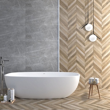 Керамогранит Goldis Tile Alder Gray Rectified 10.5mm 19.7x119.7