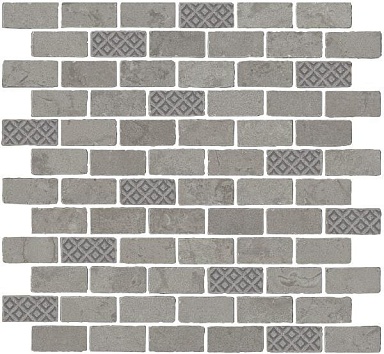Мозаика Kerama Marazzi MBD011 Про Лаймстоун Антика 3 мозаичный серый матовый 32х30