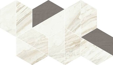 Декор Coliseumgres 620110000126 Trevi White Trapezium Matt 31.4x18