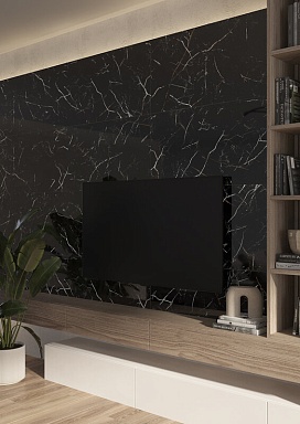 Керамогранит Cersanit 17442 Nero полированный HG черный ректификат 60x120