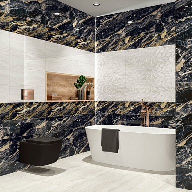 Плитка Eletto Ceramica Levanto Nero 24.2x70