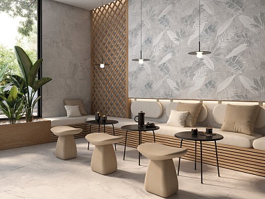 Керамогранит Ibero Mystic Invisible White Vecchio 75x75