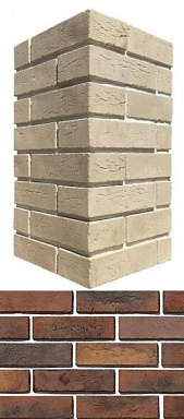 Искусственный камень White Hills 364-75 Терамо брик Design II угол 10x22,5x6,5