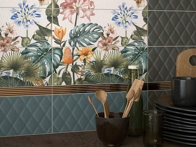 Плитка Kerama Marazzi 15127 Зимний сад зеленый светлый структура 15x40