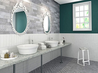 Декор Gayafores Rev. Deco Bricktrend White 8.15x33.15