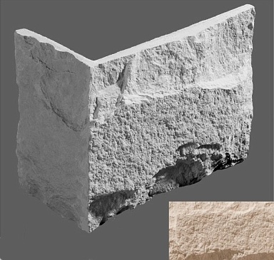 Искусственный камень Leonardo Stone Угловой элемент Турин 404 17,6/7,4(26/12,5)x14.5x3