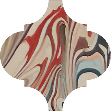 Kerama Marazzi VT/A625/65000 Декор Арабески Венеция красный матовый 6,5x6,5x0,69