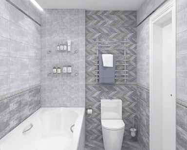 Плитка Laparet 60008 Allure серый светлый 20х60