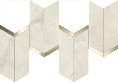 Мозаика Atlas Concorde Italy AF8Y Marvel Calacatta Perla Mosaico Chevron Lappato 19,2x46,3