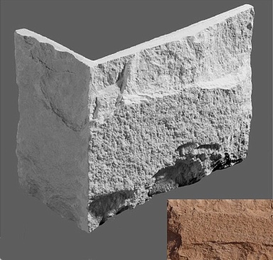 Искусственный камень Leonardo Stone Угловой элемент Турин 915 17,6/7,4(26/12,5)x14.5x3