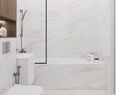Керамогранит Ceradim Calacatta Regal Gold Белый Полированный 60х60